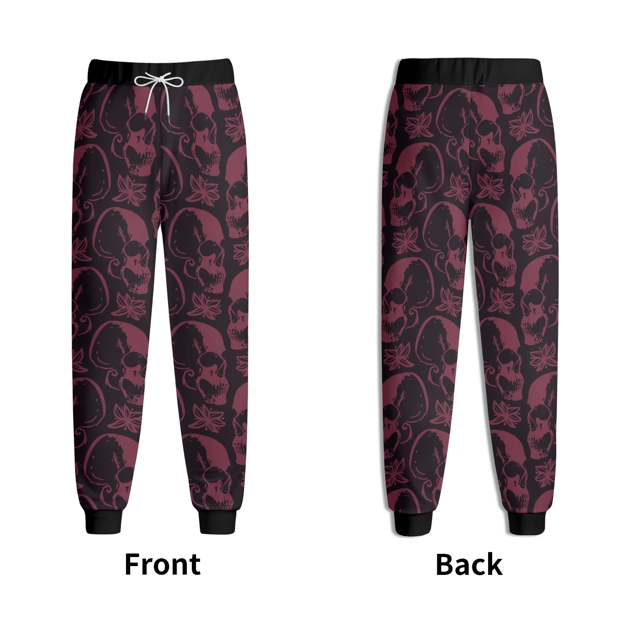 Stylish Purple Skulls Jogger Sweatpants for Men & Women - Trendy Casual Lounge Pants for Gym, Running, and Everyday Wear