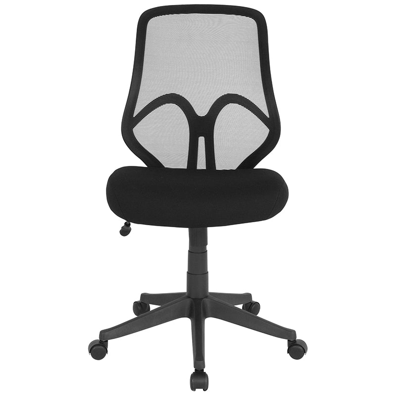 FLASH Salerno Series High Back Black Mesh Office Chair - Ergonomic Executive Desk Chair with Lumbar Support for Home & Office Use