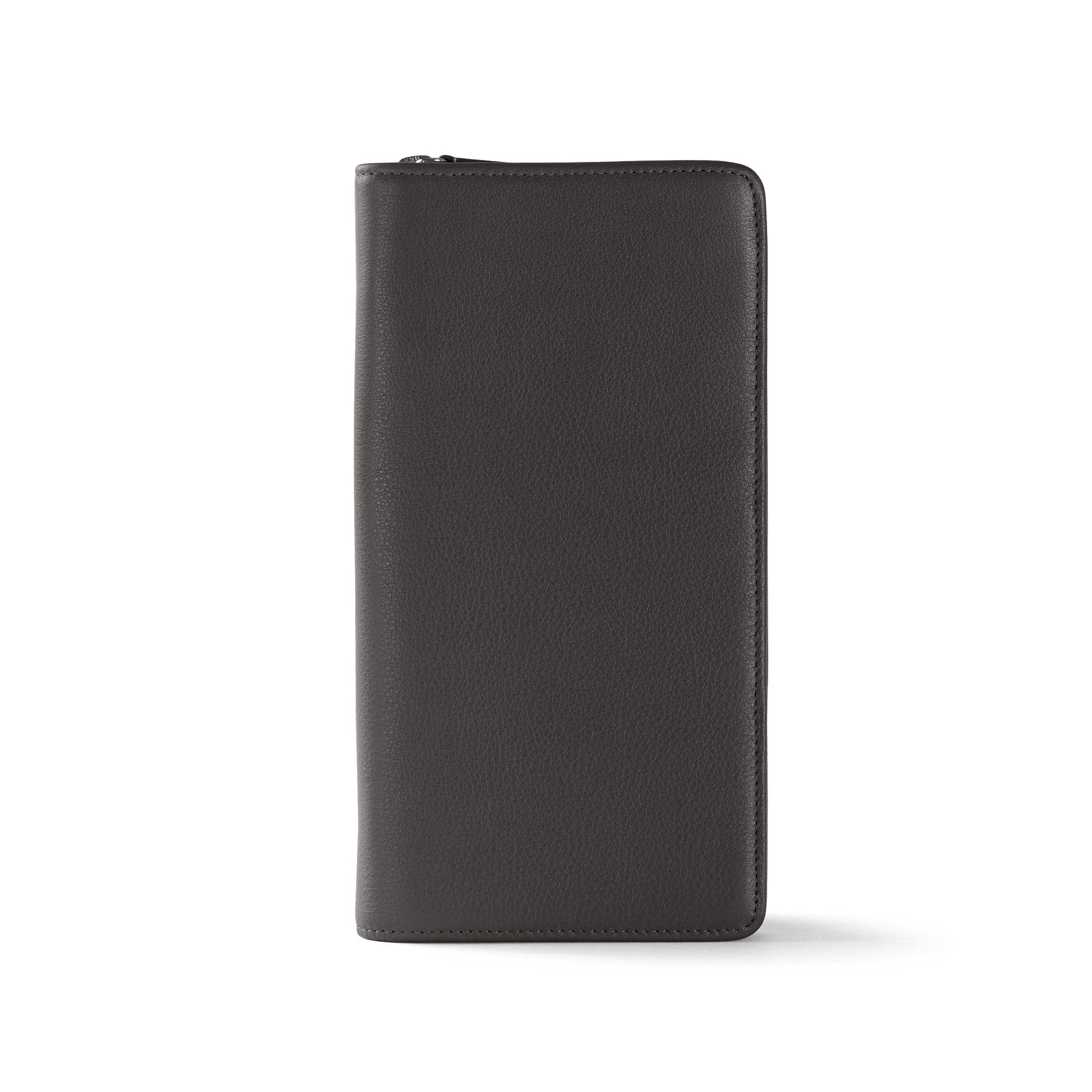Leatherology Black Onyx RFID Travel Wallet & Passport Holder - Premium Full Grain Leather Organizer for Men & Women - Perfect for Airports, Business Trips & International Travel