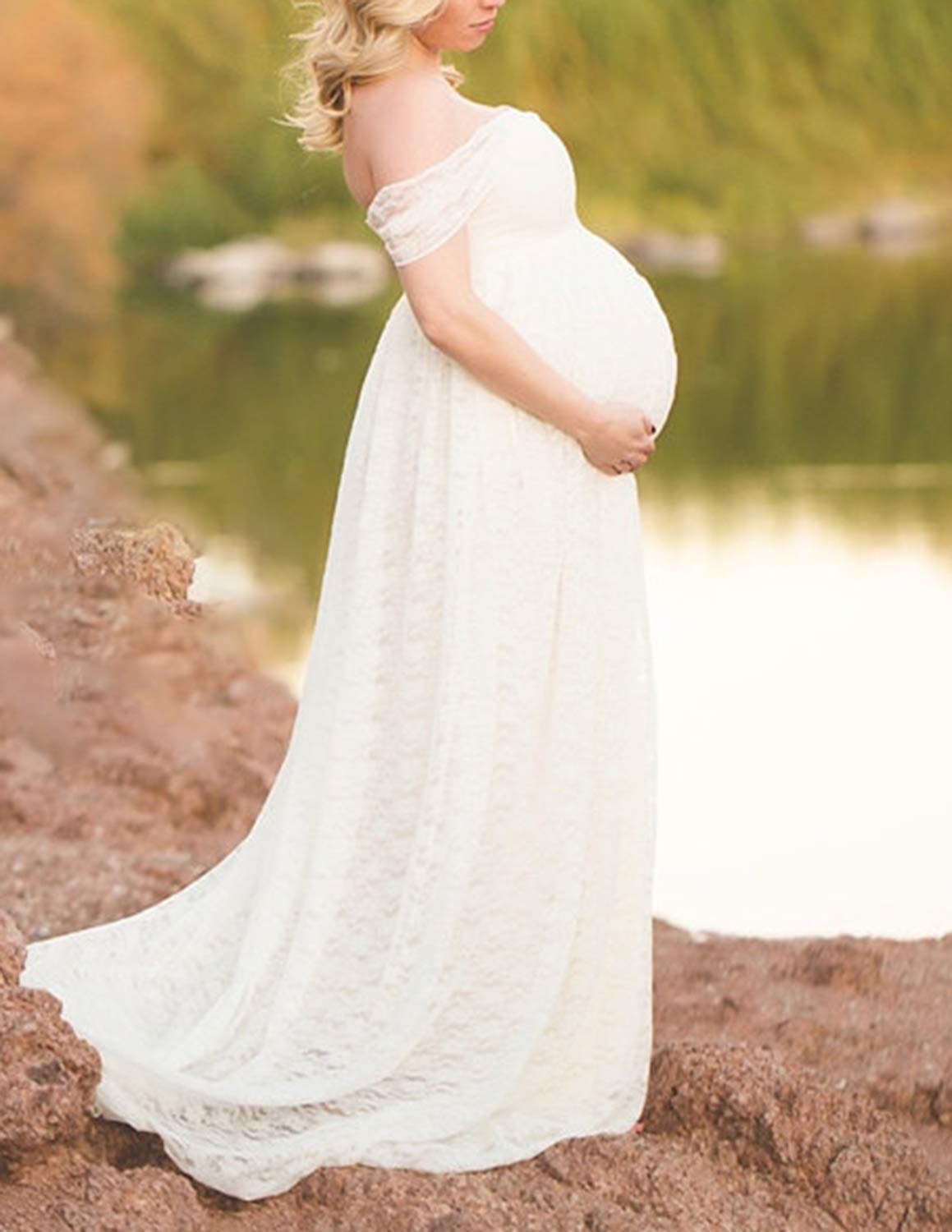 Elegant Maternity Dresses for Pregnancy Photo Shoot & Party - BUOYDM Women's Photoshoot Props & Special Occasion Outfits - Perfect for Baby Showers, Maternity Sessions & Formal Events