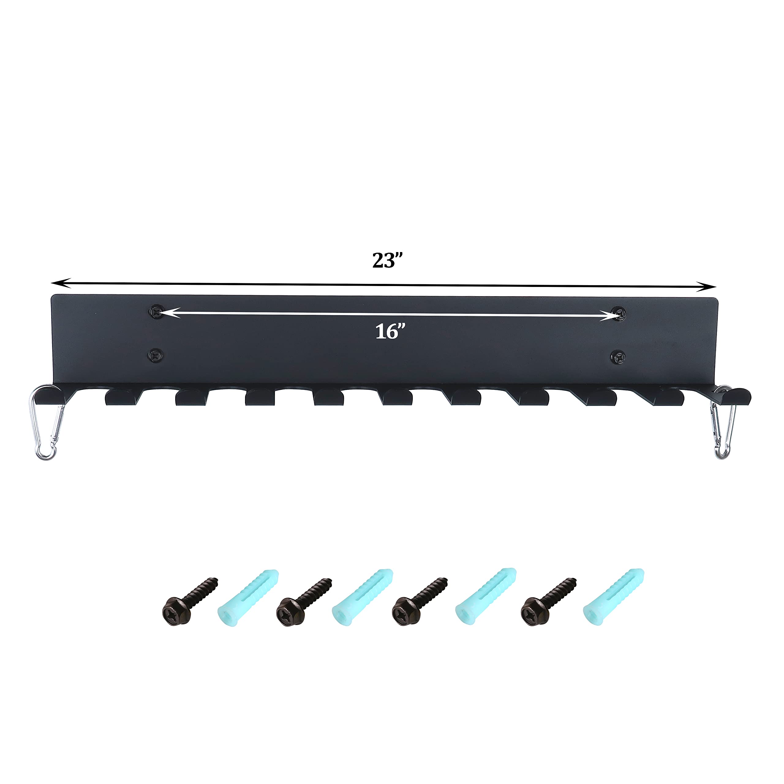 Heavy Duty Wall Mounted Gym Storage Rack for Resistance Bands, Barbells, Jump Ropes & Workout Accessories - Perfect for Home Gym Organization & Equipment Storage