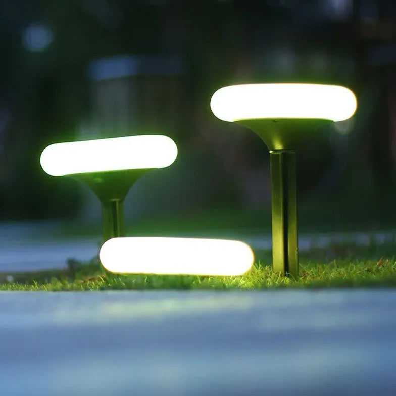 Solar Powered White Ring RGB LED Outdoor Lights - Waterproof Garden, Pathway, and Landscape Lighting for Patio, Yard, and Driveway Decoration
