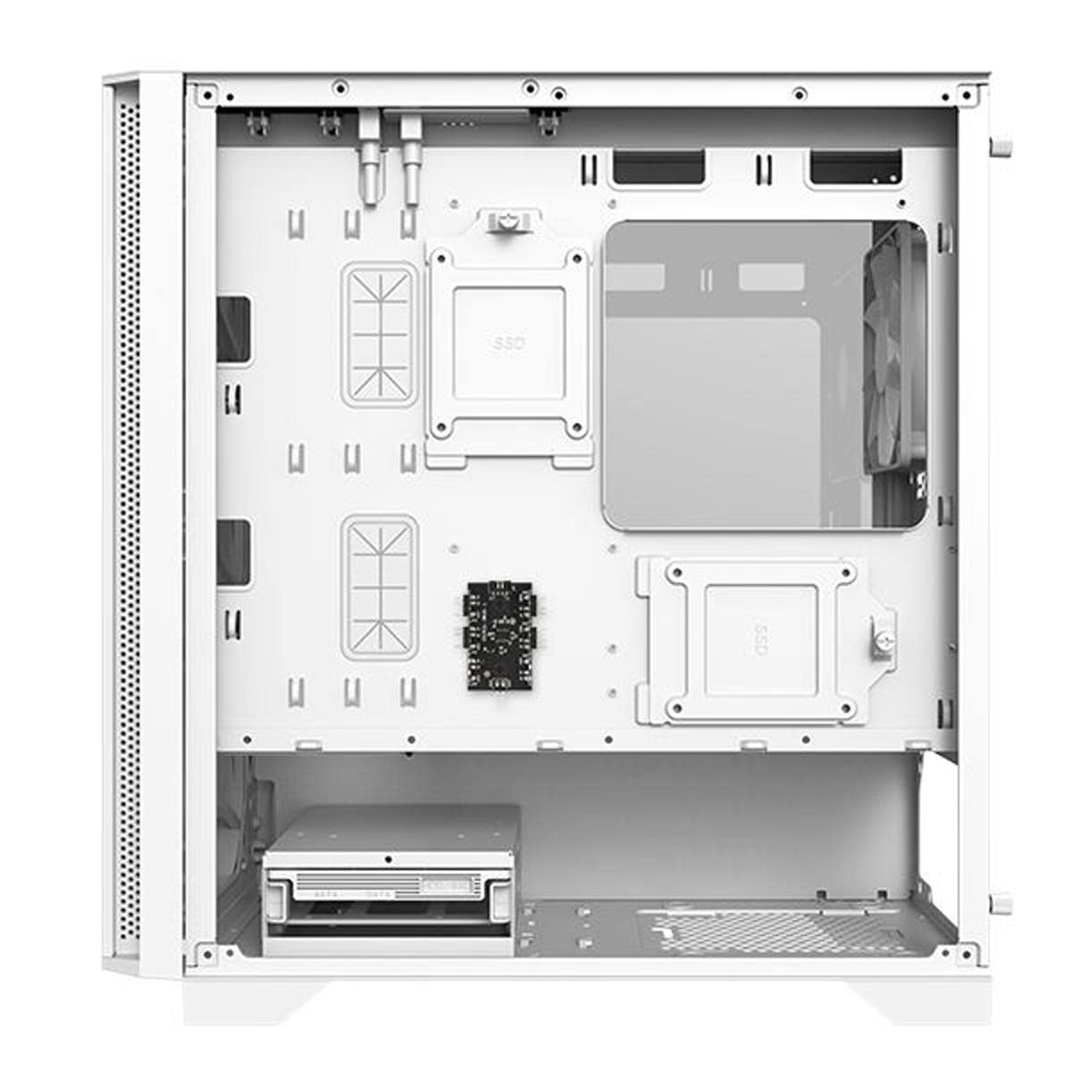 Montech Air 100 ARGB Mini-Tower PC Case - White Tempered Glass Mid Tower Computer Case for Gaming & Workstation Builds
