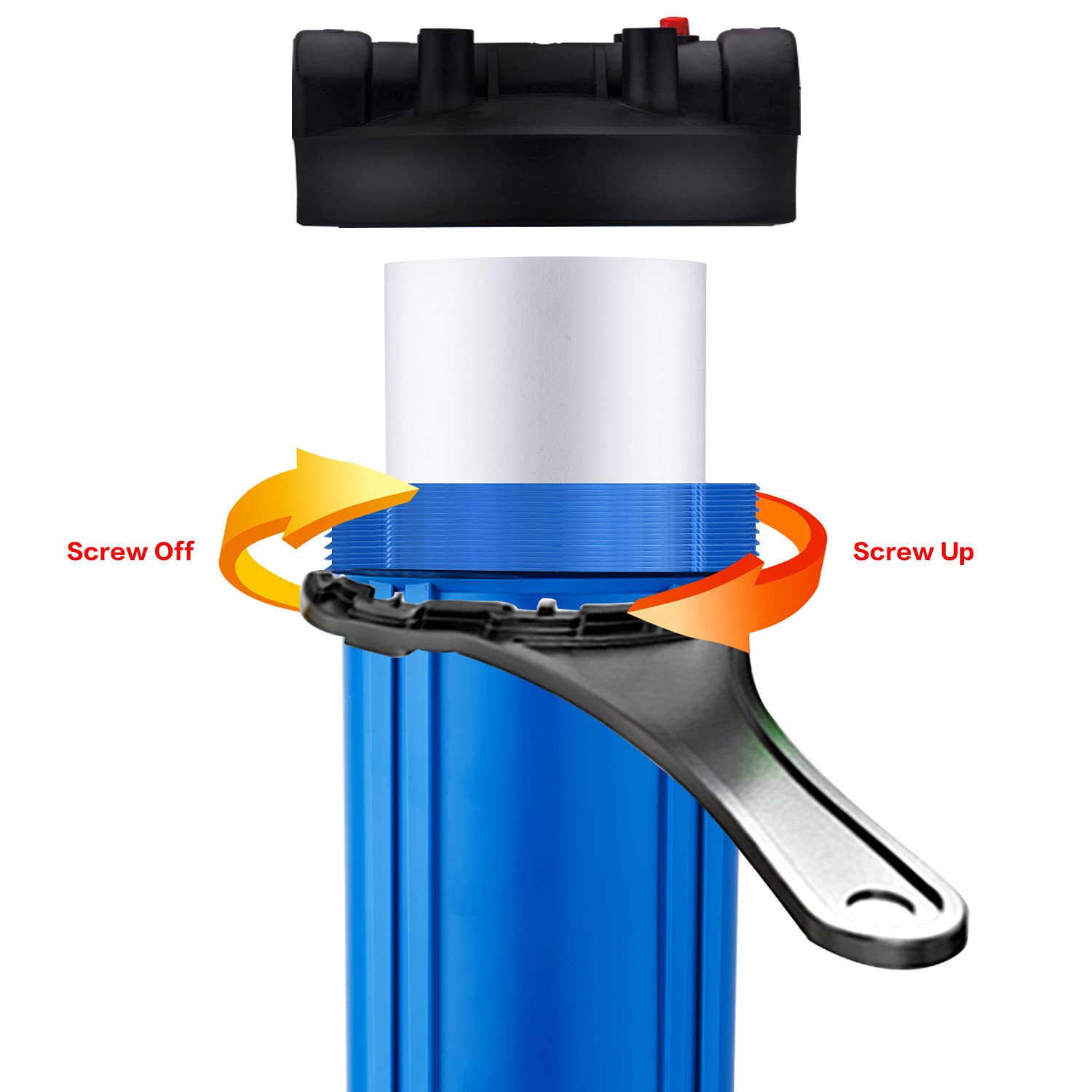 Geekpure 20 Inch Whole House Water Filter Housing with 3/4