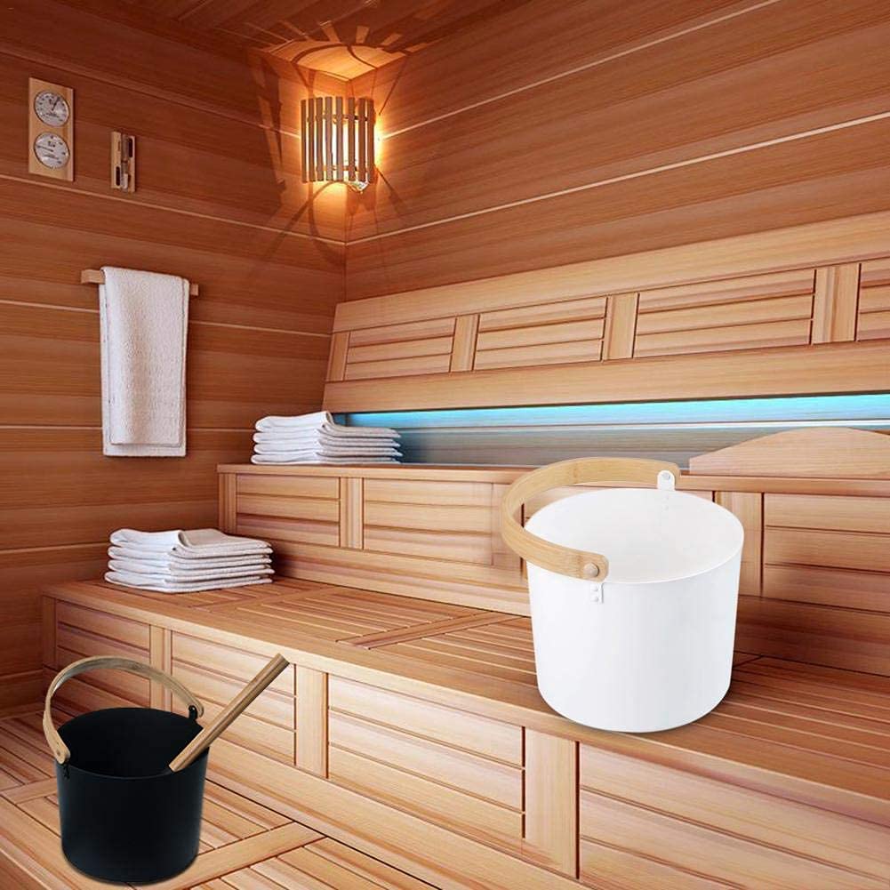 Premium 7L Sauna Bucket Set with Ladle - Luxury Steam Bath Accessories for Relaxation & Detox - Perfect for Home Spa, Sauna Therapy & Wellness Retreats