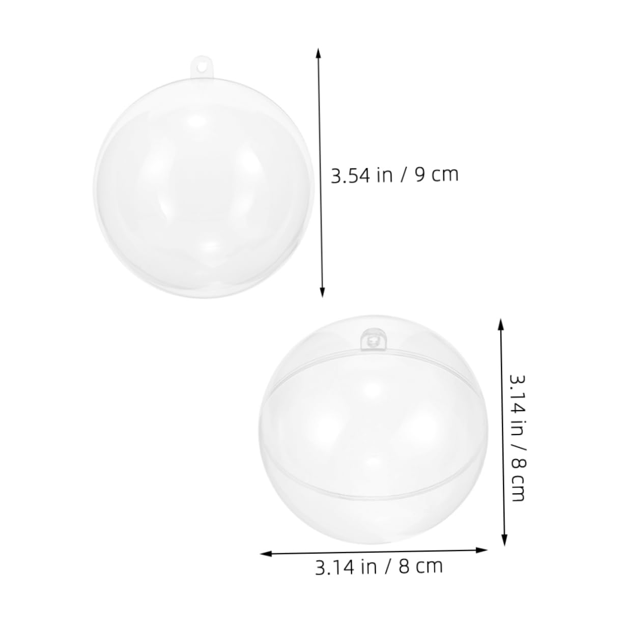 MagicLulu 3 Sets 8cm Christmas Tree Balls - Festive Decor for Xmas & Weddings