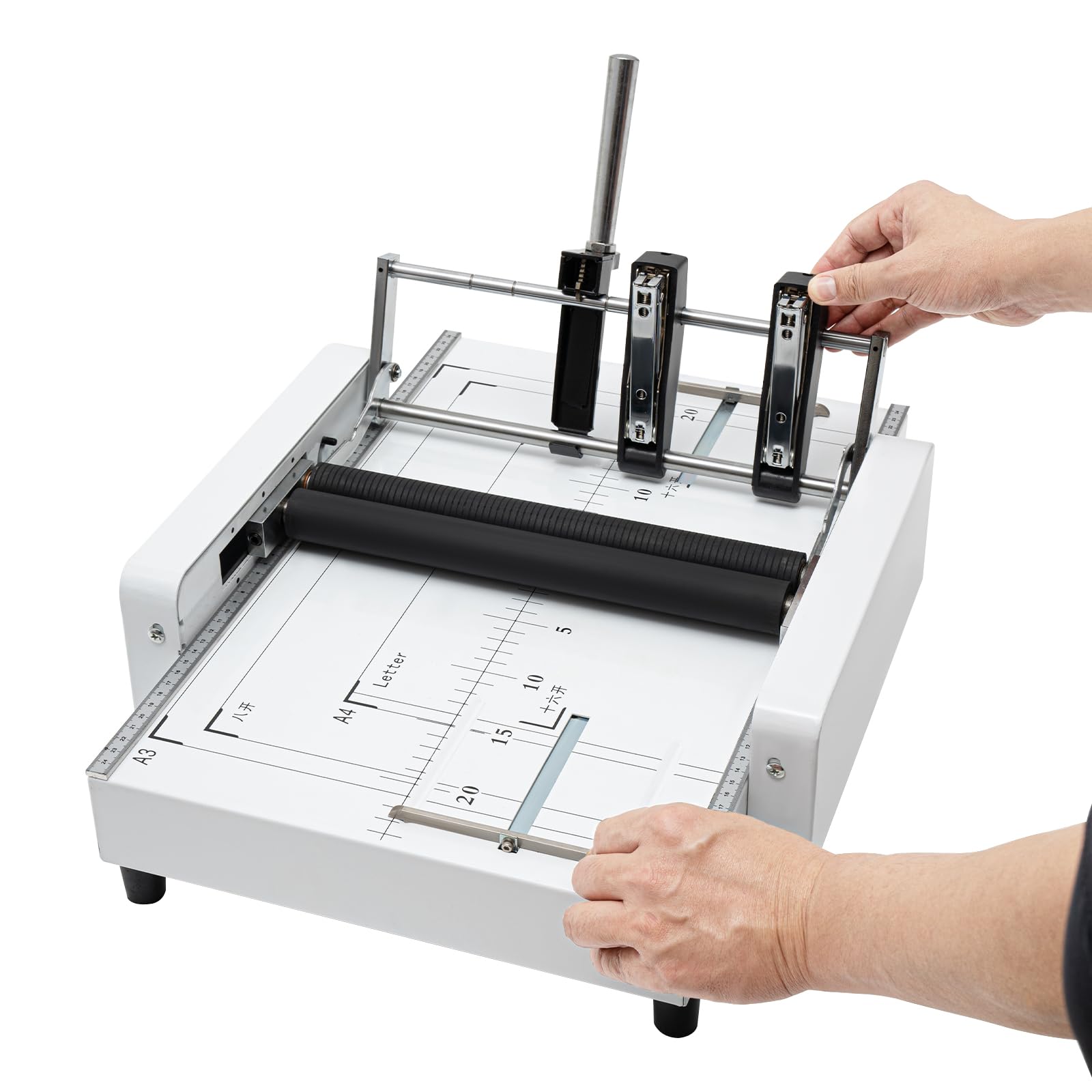 A3 Booklet Maker & Stapler Machine - 2 in 1 Automatic Paper Folding & Binding Machine for 11.7