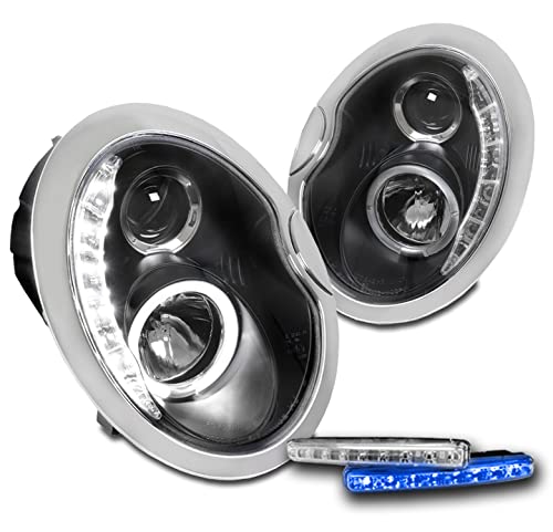 LED Halo Projector Headlights with 6