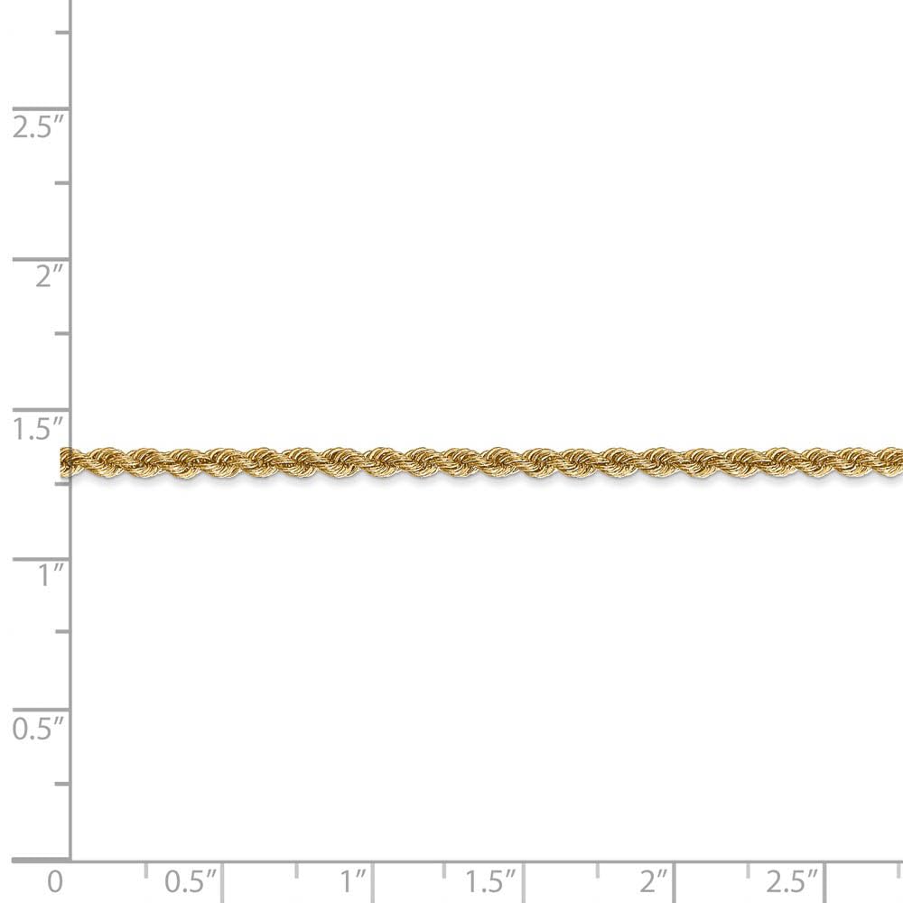 14k Yellow Gold Rope Chain Necklace - Handmade for Elegant Style