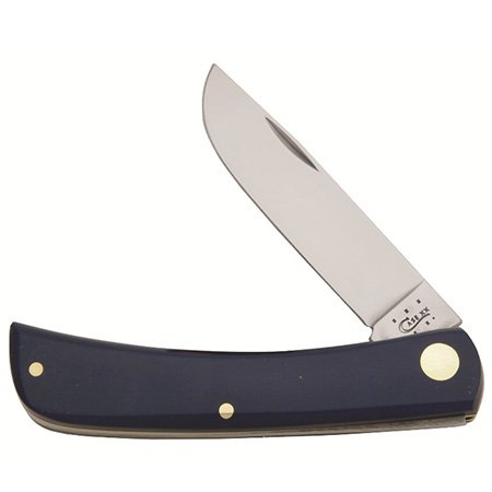 Premium Blue Stainless Steel Case Sod Buster Pocket Knife - Compact Everyday Carry (EDC) for Camping, Hiking & Outdoor Adventures