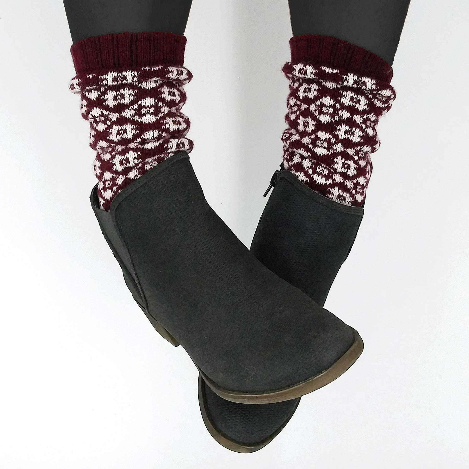 Winter Fashion Slouch Ankle Boot Socks for Women & Men - Cozy Cotton Wool Multipack - Perfect for Boots, Trousers, and Dress Outfits