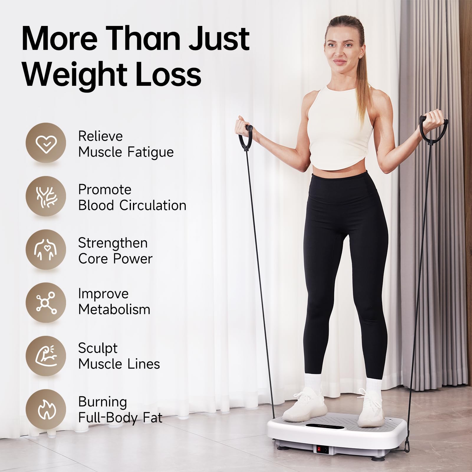 YAMO Vibration Plate Exercise Machine - Full Body Workout Platform with Remote Control for Weight Loss, Muscle Toning & Wellness | Home Gym Equipment for Fitness & Recovery