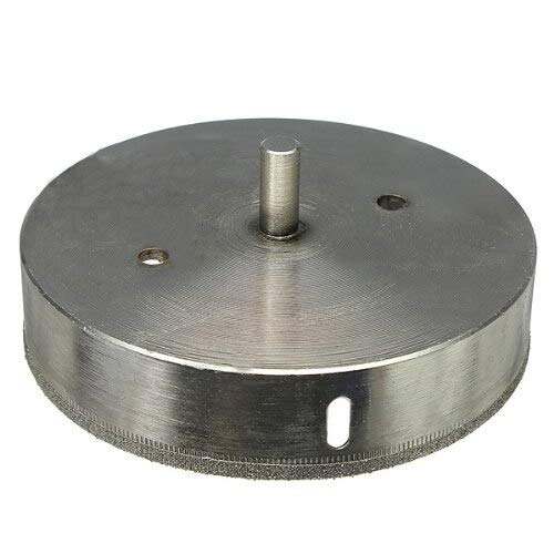 Diamond Drill Bit 125mm for Ceramic, Glass, Sandstone & Tile - Silver Hole Cutter for Precision Drilling - Perfect for Home Renovation & DIY Projects