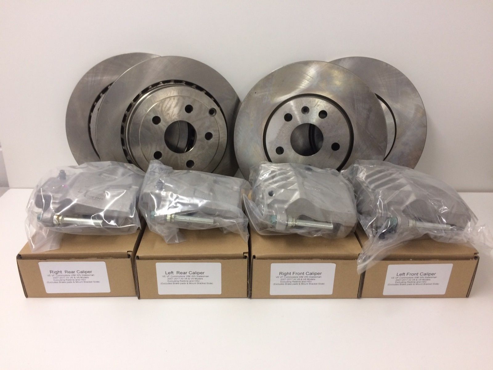 Holden VE VF WM WN V8 6.0L Brake Rotors & Calipers Full Set - High Performance Braking System for Commodore & Statesman - Perfect for Street Racing & Daily Driving