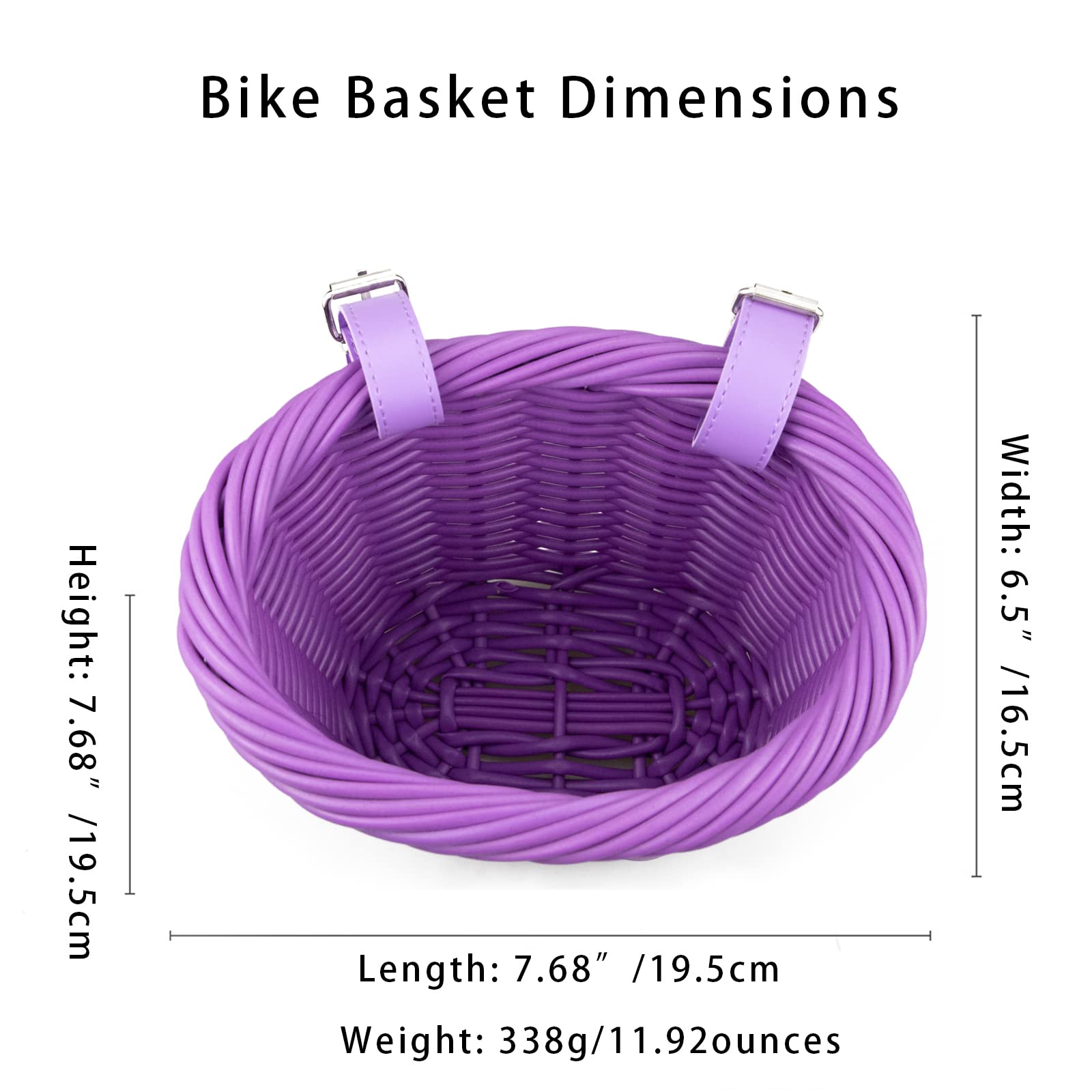 Meghna Woven Mini Bike Basket for Kids - Handlebar Basket for Boys & Girls Bicycles and Scooters (Multi-Color) - Perfect for School, Park Rides & Errands