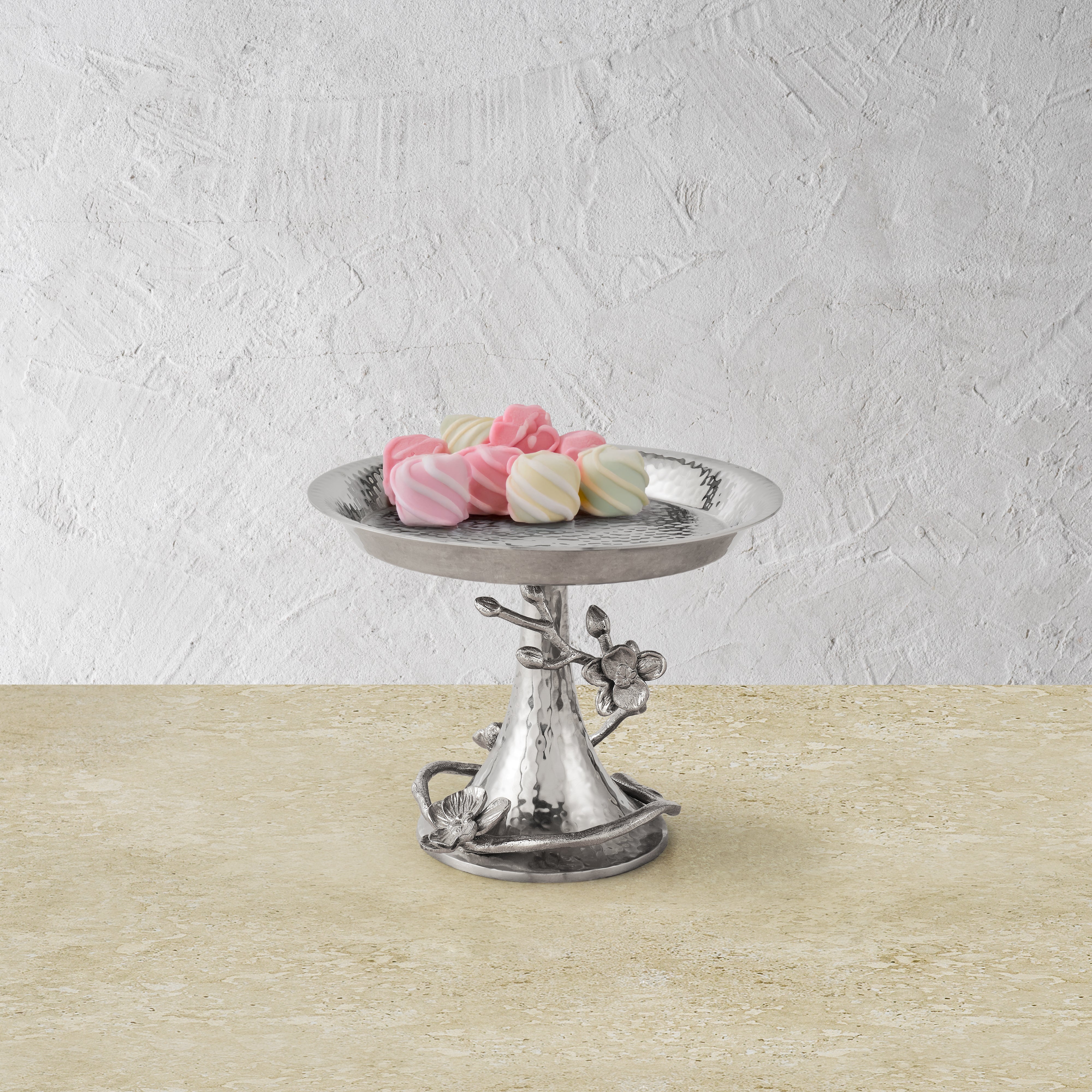 Elegant White Orchid Candy Dish - Decorative Ceramic Candy Bowl for Parties, Weddings & Home Decor - Perfect for Displaying Sweets, Nuts & Treats