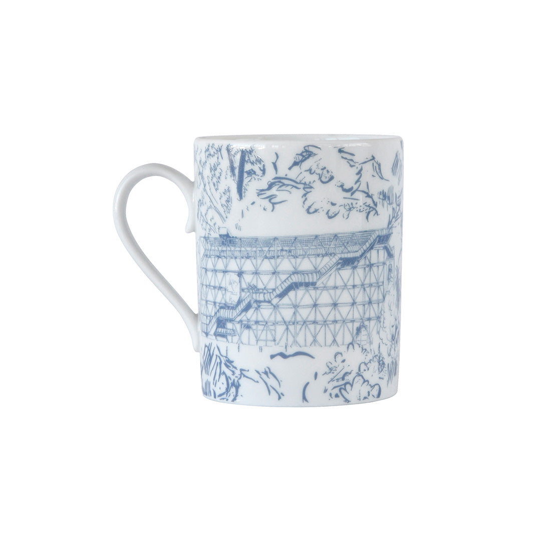 Tout Paris Blue Ceramic Coffee Mug - Elegant French-Inspired Design for Home, Office & Gifts | Perfect for Tea, Coffee & Hot Beverages