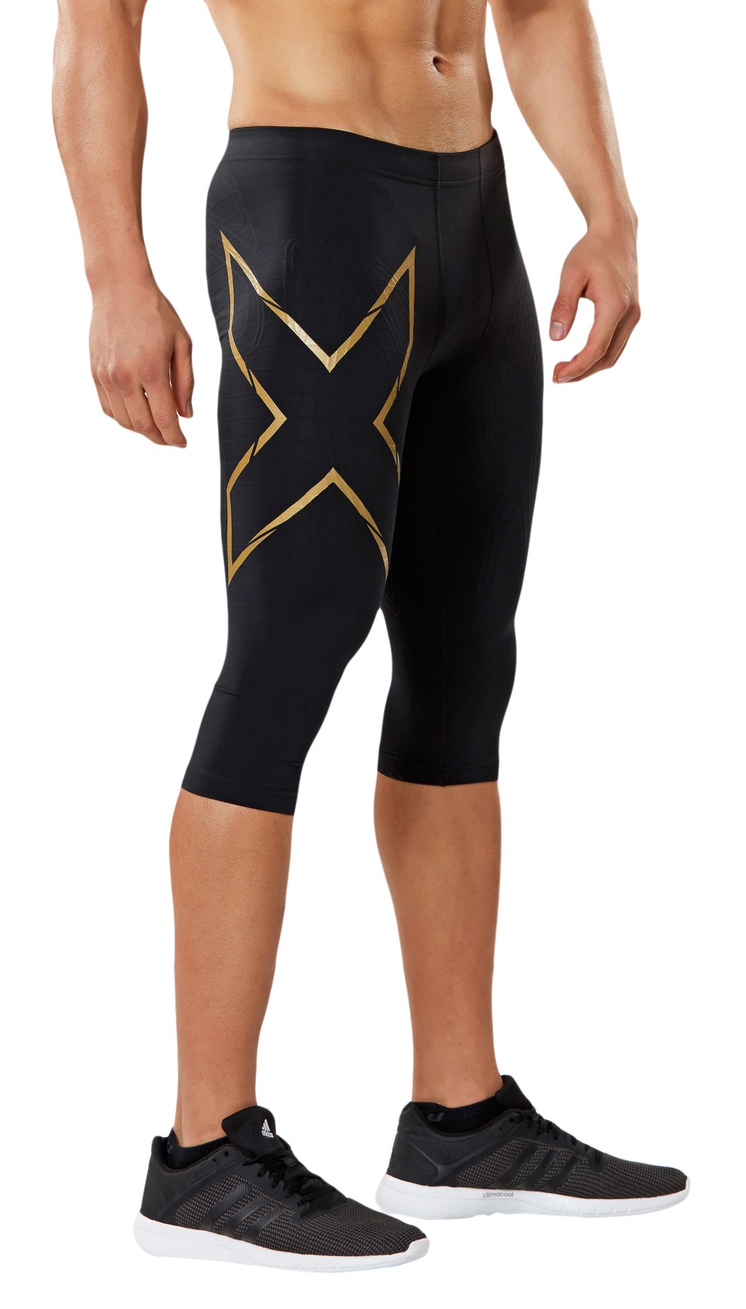 2XU Men's 3/4 MCS Thermal Compression Tights - Cold Weather Running & Training Base Layer for Athletes | Moisture-Wicking & Muscle Support for Cycling, Gym Workouts & Outdoor Sports