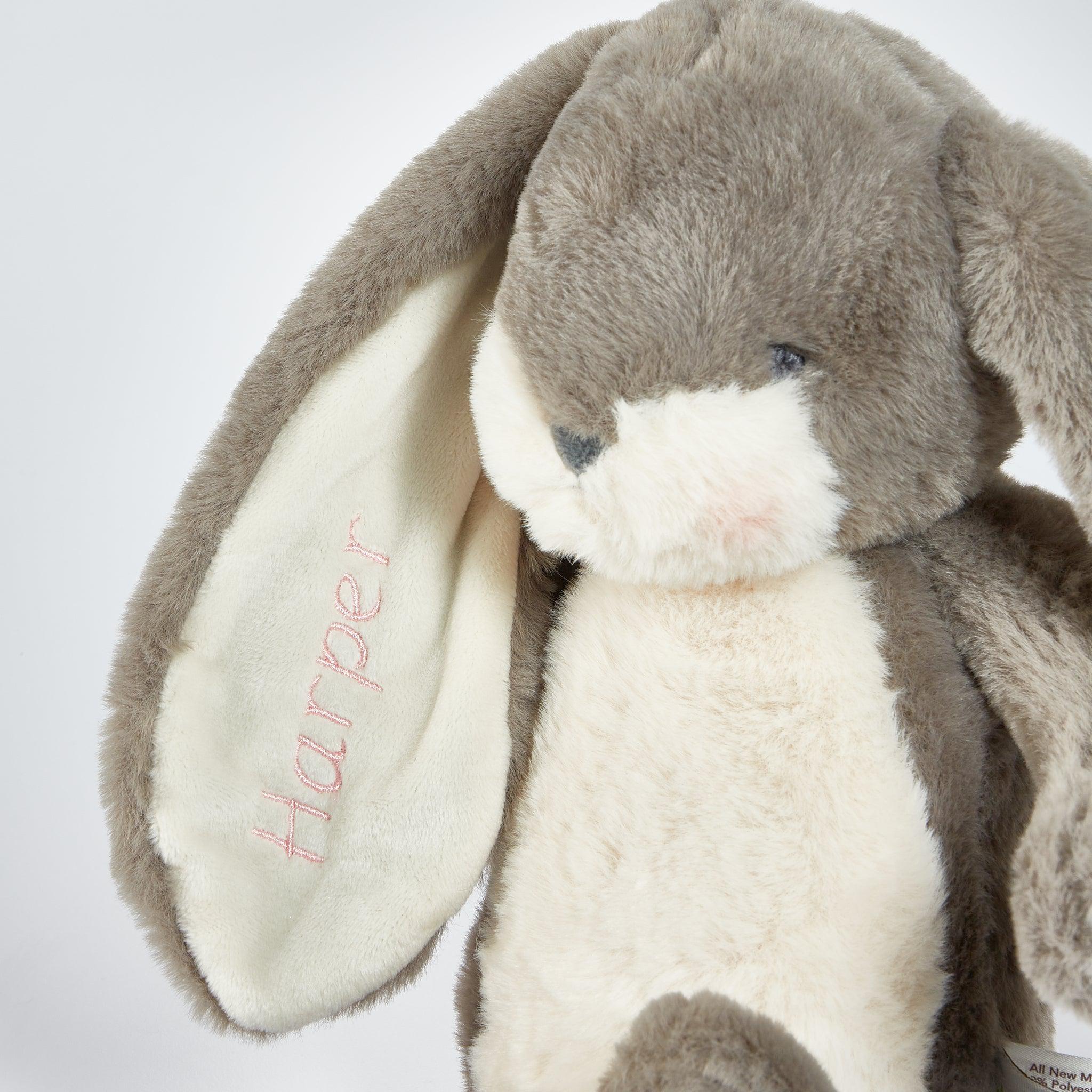 Little 12 Floppy Nibble Bunny Coal - Adorable Stuffed Animal Plush Toy for Kids & Collectors | Perfect for Gifts, Nursery Decor, and Cuddling