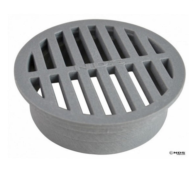 NDS 1260 12 Round Grate in Gray - Perfect for Drainage Systems, Landscaping, and Outdoor Water Management