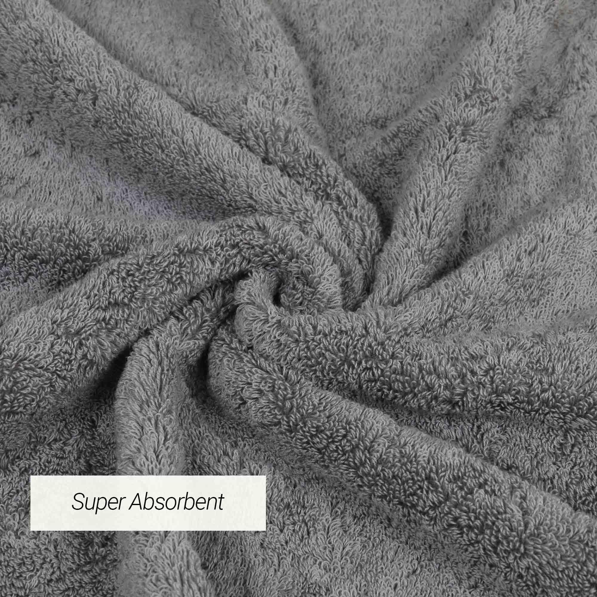 Premium 100% Cotton Bath Towel Set of 2 - Extra Large 31x62 Inch Luxury Bath Sheets - Super Soft & Highly Absorbent for Spa, Bathroom & Beach - Light Grey Home Essentials