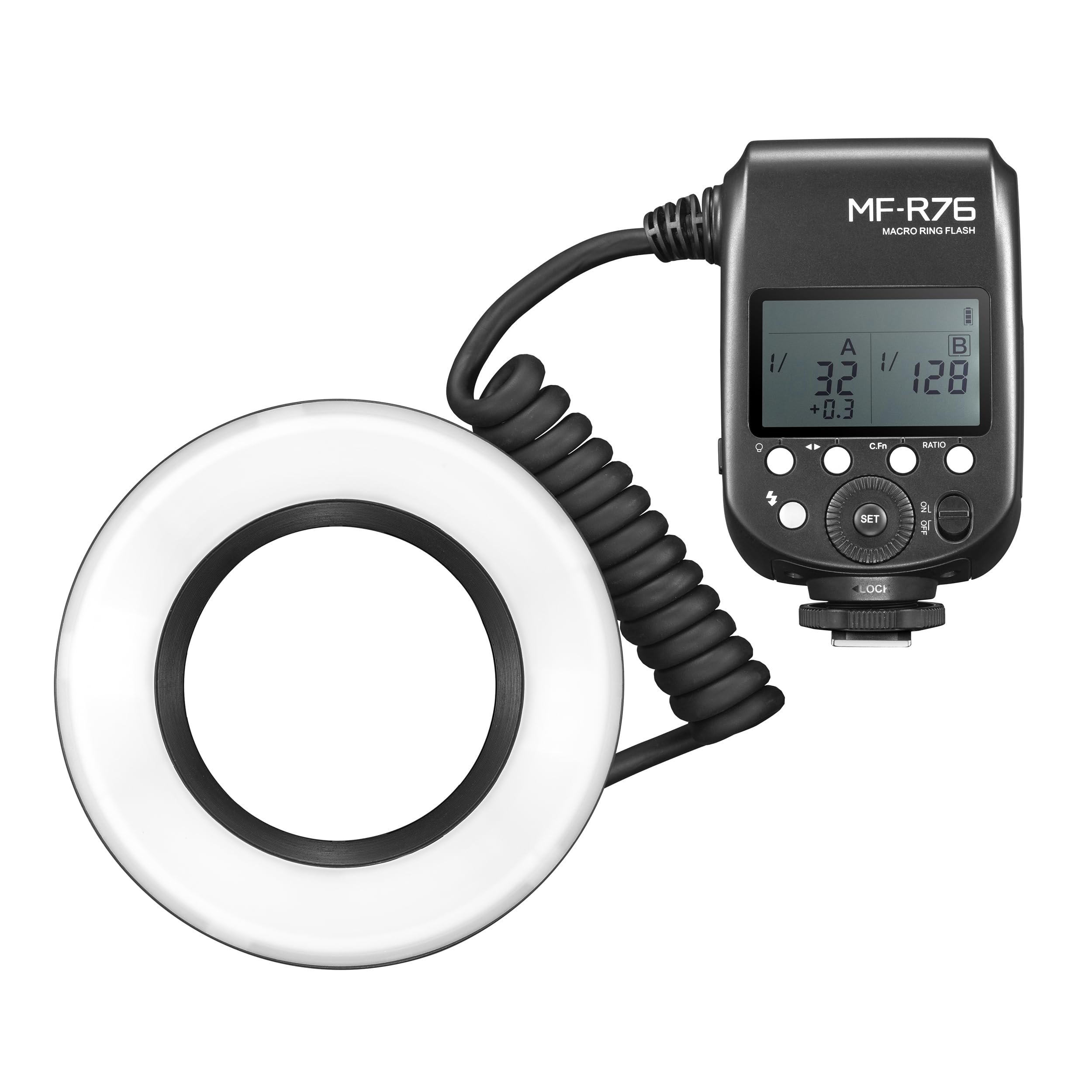 MF-R76 C/N/S On-Camera TTL Macro Ring Flash for Sony DSLR Cameras - Perfect for Jewelry, Product & Close-Up Photography