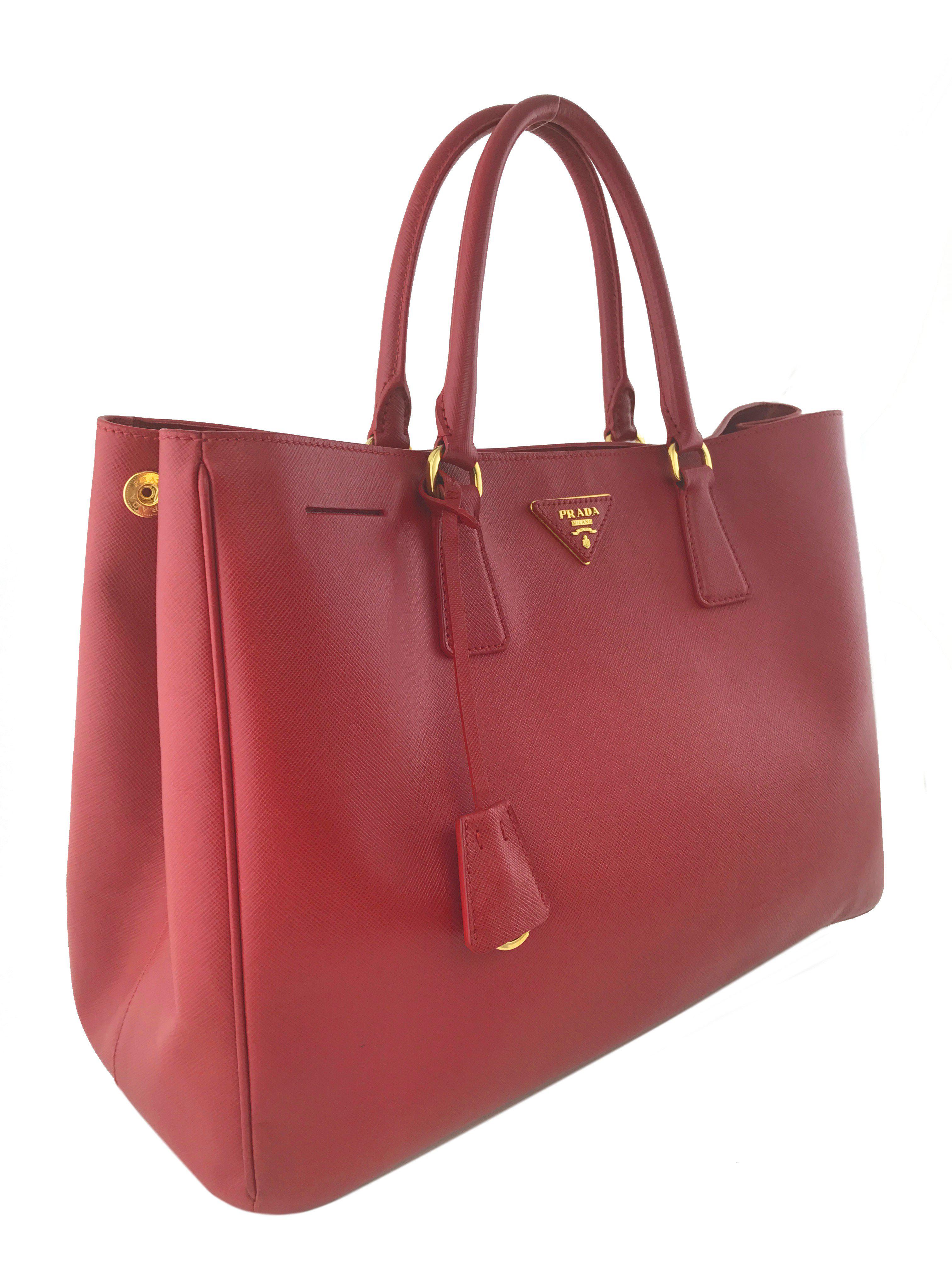 Prada Saffiano Lux Large Leather Tote Bag for Women - Premium Designer Handbag for Work, Travel & Everyday Use