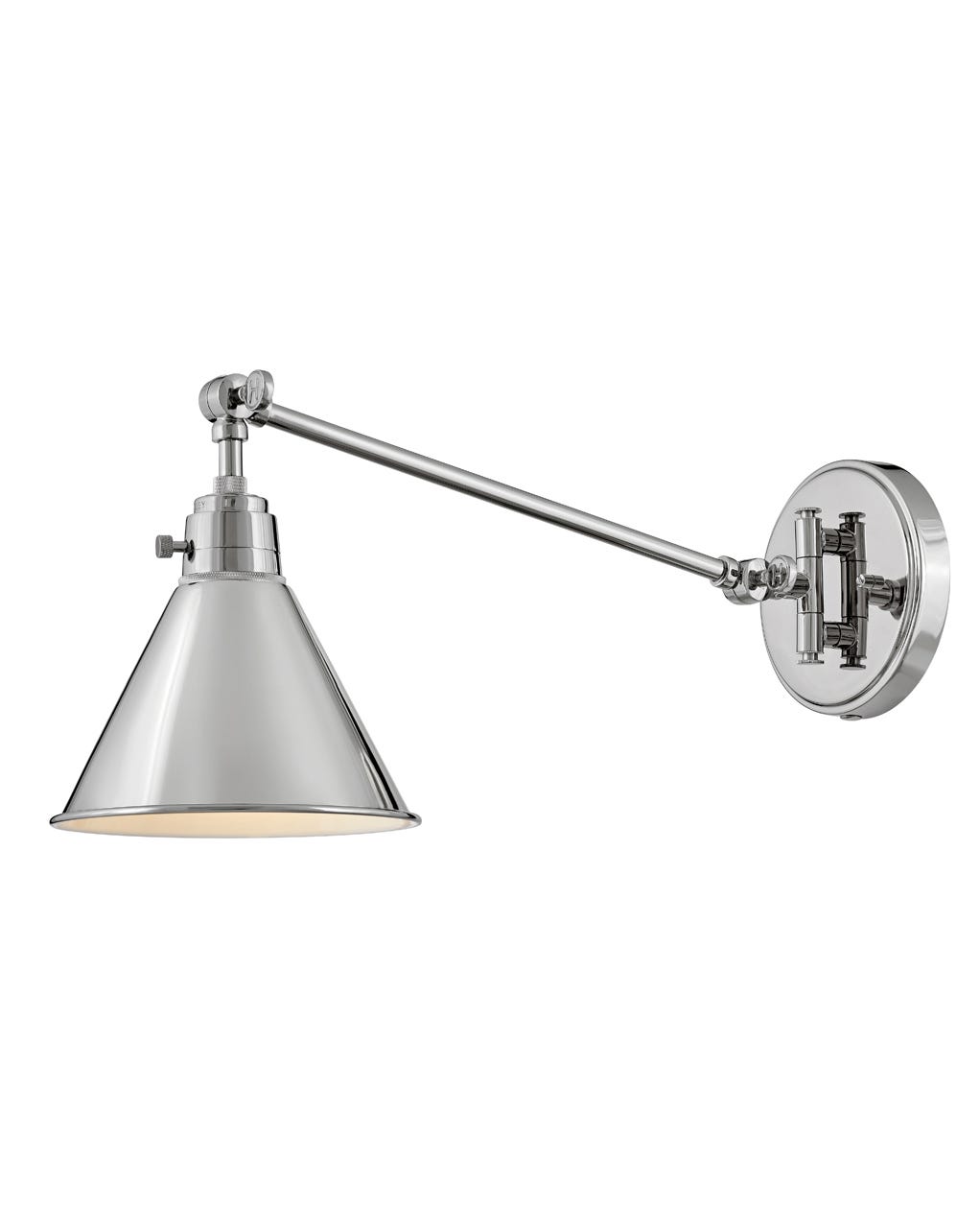 Briley Arm Sconce Wall Light - Modern Industrial Wall Lamp for Living Room, Bedroom, Hallway - Adjustable Swing Arm Wall Sconce with Matte Black Finish