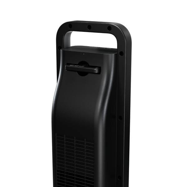 Comfort Zone 1500W Portable Space Heater with Remote Control, Thermostat & 24H Timer - 26 Inch Oscillating Indoor Room Heater for Bedroom, Office, Living Room - Overheat Protection, Energy Efficient, Grey