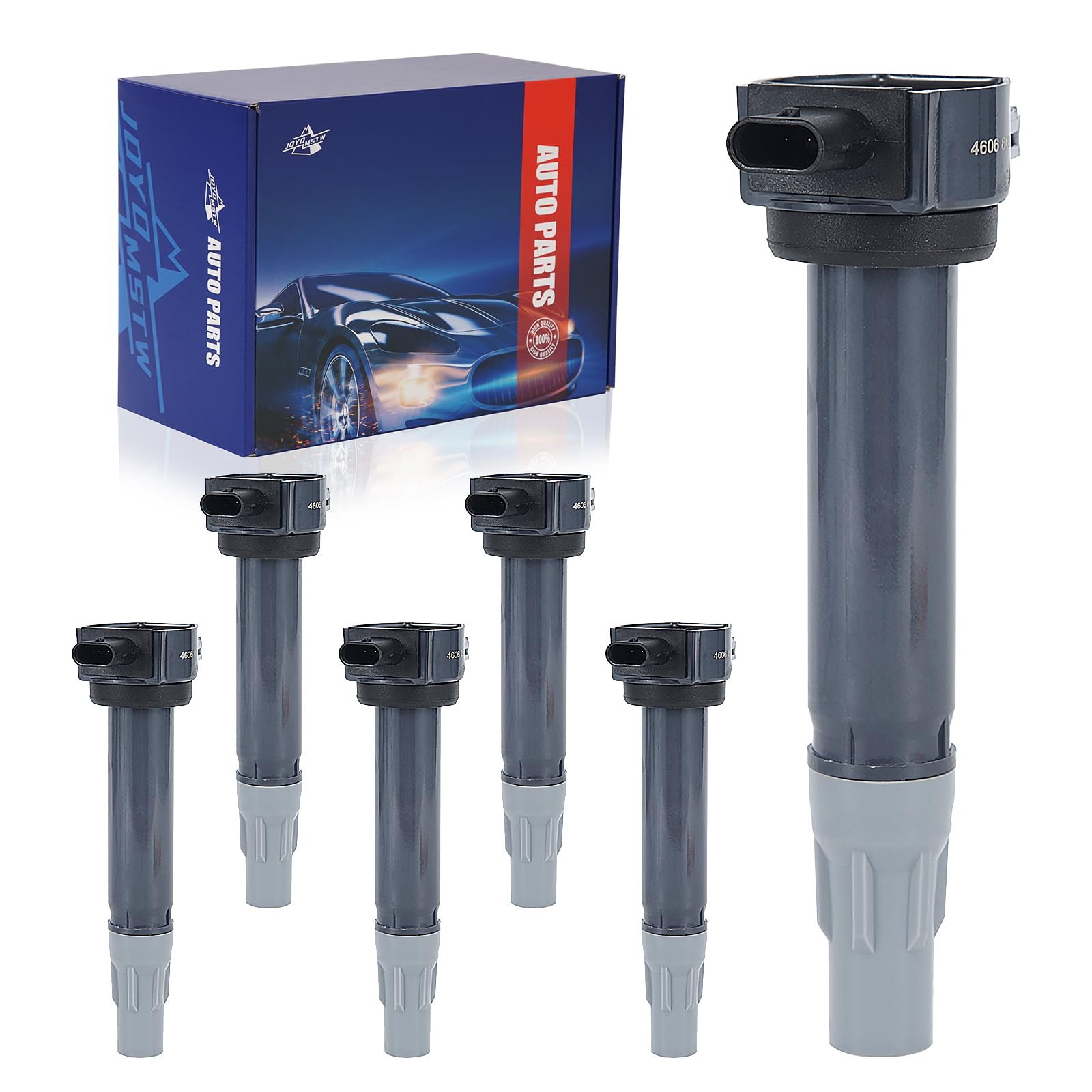 High Performance Ignition Coil Pack Replacement for 2006-2011 Chrysler Dodge Pacifica 300 Sebring Town Country Avenger Challenger Charger Grand Caravan 2.7L 3.5L 4.0L V6 - Compatible with UF502 4606869AA - Set of 6 - Perfect for Engine Misfire Repair & Smooth Acceleration