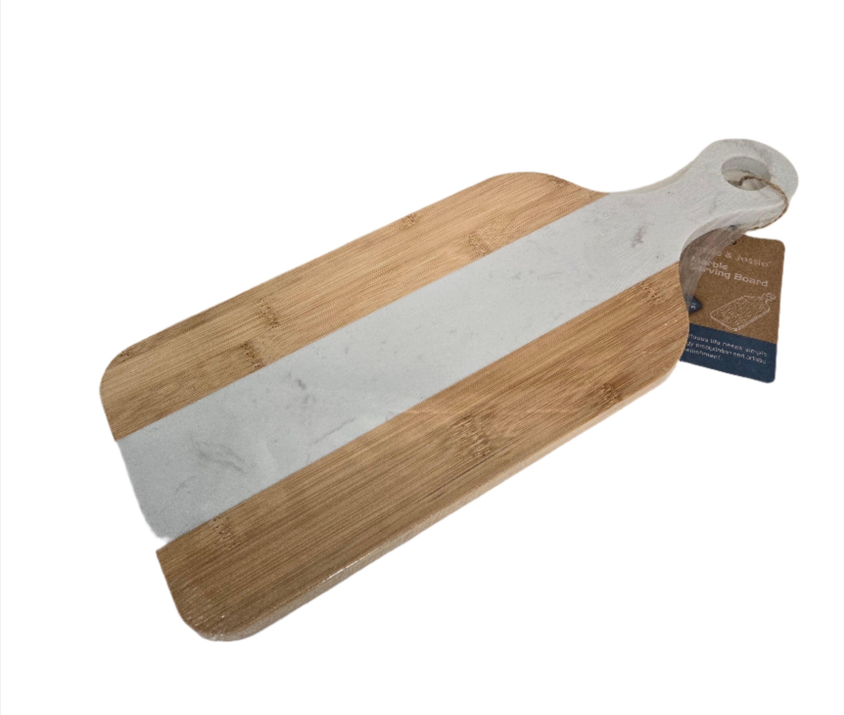 16.5x6.5 Inch Marble Cutting Board - Premium Kitchen Chopping Board for Meat, Vegetables & Fruits - Perfect for Home Cooking & Food Prep