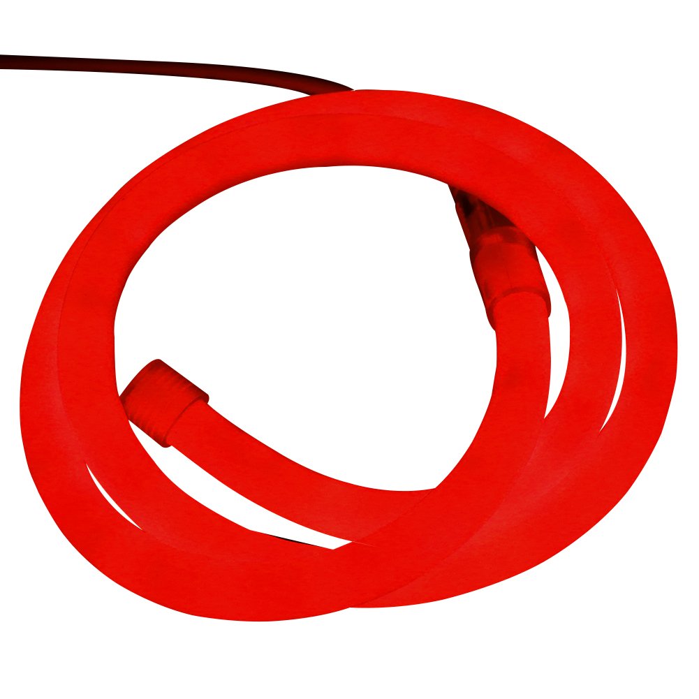 XUNATA 23ft LED Neon Rope Light - 12V DC 2835 Round Tube, Flexible 360° Waterproof LED Strip with 840 LEDs for Home, Party, Bar, Wedding & Outdoor Decoration (Red)
