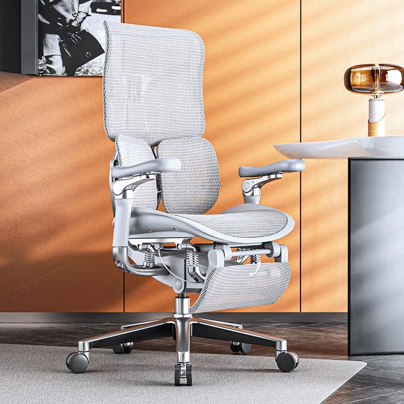 Ergonomic Office Chair with Lumbar Support - Adjustable Executive Desk Chair for Home & Work - Comfortable Mesh Back & Seat for Long Hours Sitting - Perfect for Home Office, Gaming & Workspaces