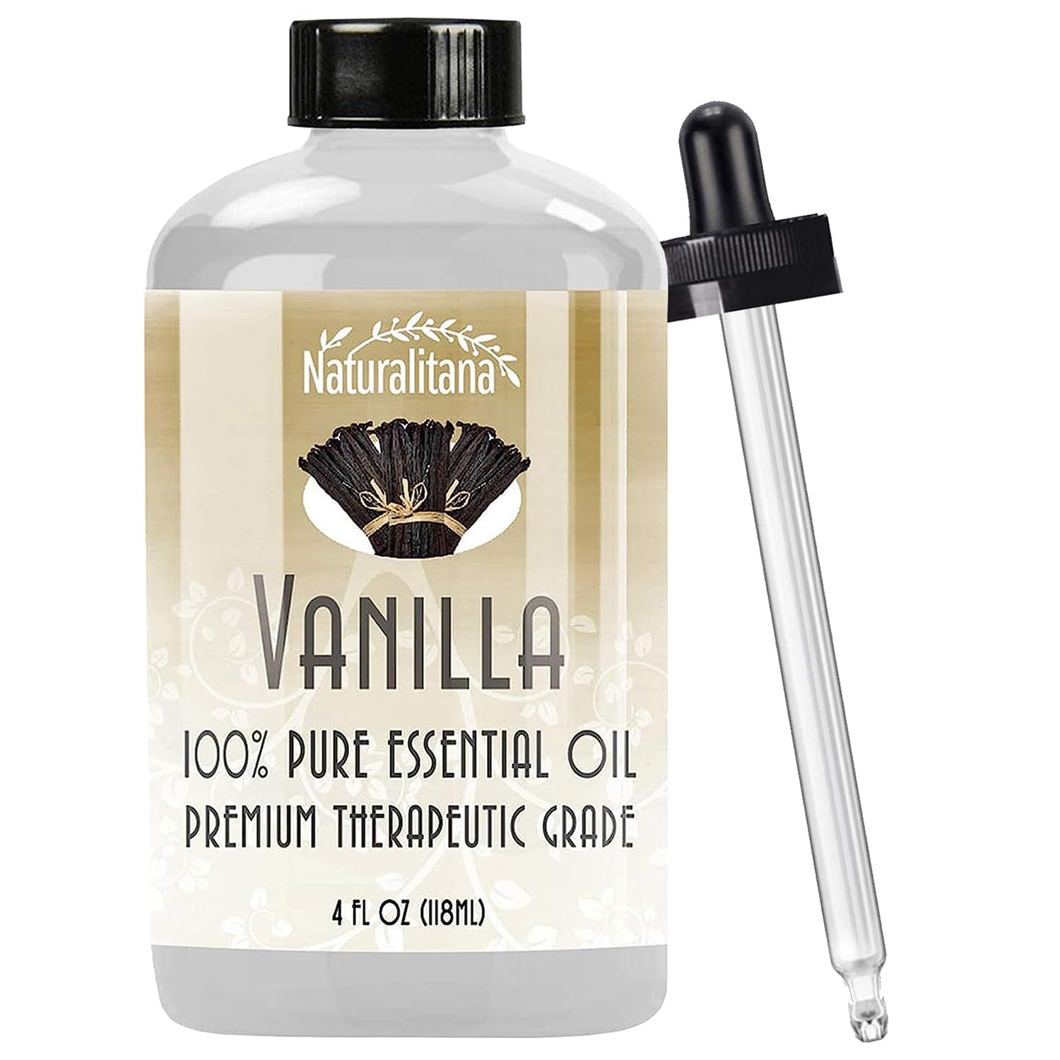 4oz Pure Vanilla Essential Oil for Diffusers, Soap Making, Bath Bombs & Candle Making - Natural Aromatherapy Oil for Relaxation, Stress Relief & Home Fragrance