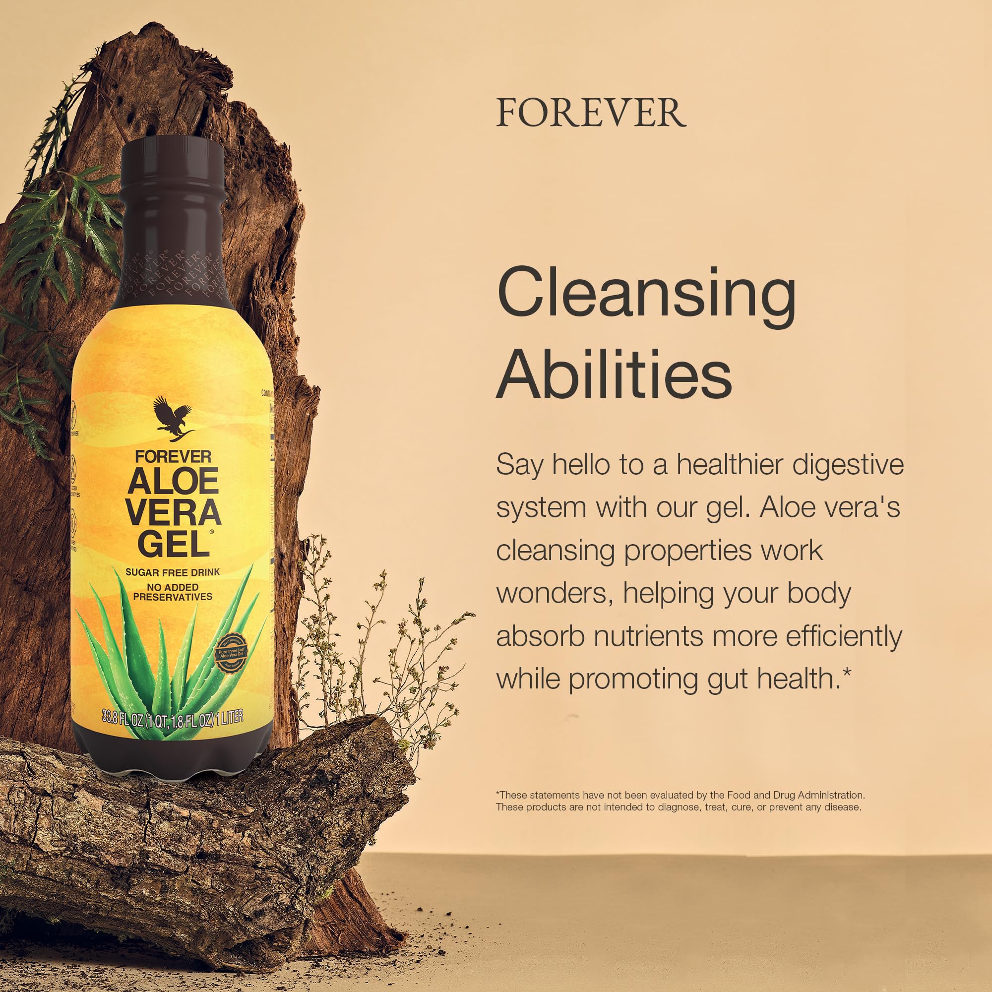 Forever Living Aloe Vera Gel - 99.7% Pure Inner Leaf Juice, Preservative-Free, 33.8 fl oz | Hydrating Skin Care, Sunburn Relief & Hair Treatment for Men & Women