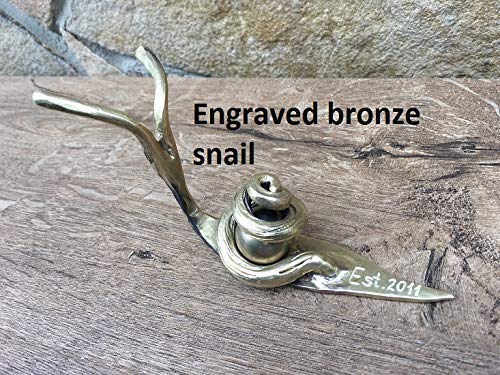 Handcrafted Bronze Snail Sculpture - Unique 8th & 19th Anniversary Gift for Couples - Elegant Bronze Home Decor for Him & Her - Perfect for Wedding Anniversaries, Housewarming, and Office Desk Decor