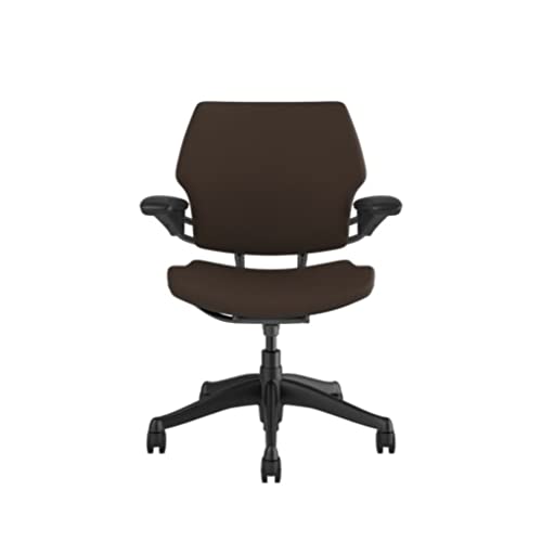 Humanscale Freedom Ergonomic Office Chair - Adjustable Height & Duron Arms - Hard Floor Wheels - Graphite Frame with Walnut Fabric - Perfect for Home Office & Workspace Comfort