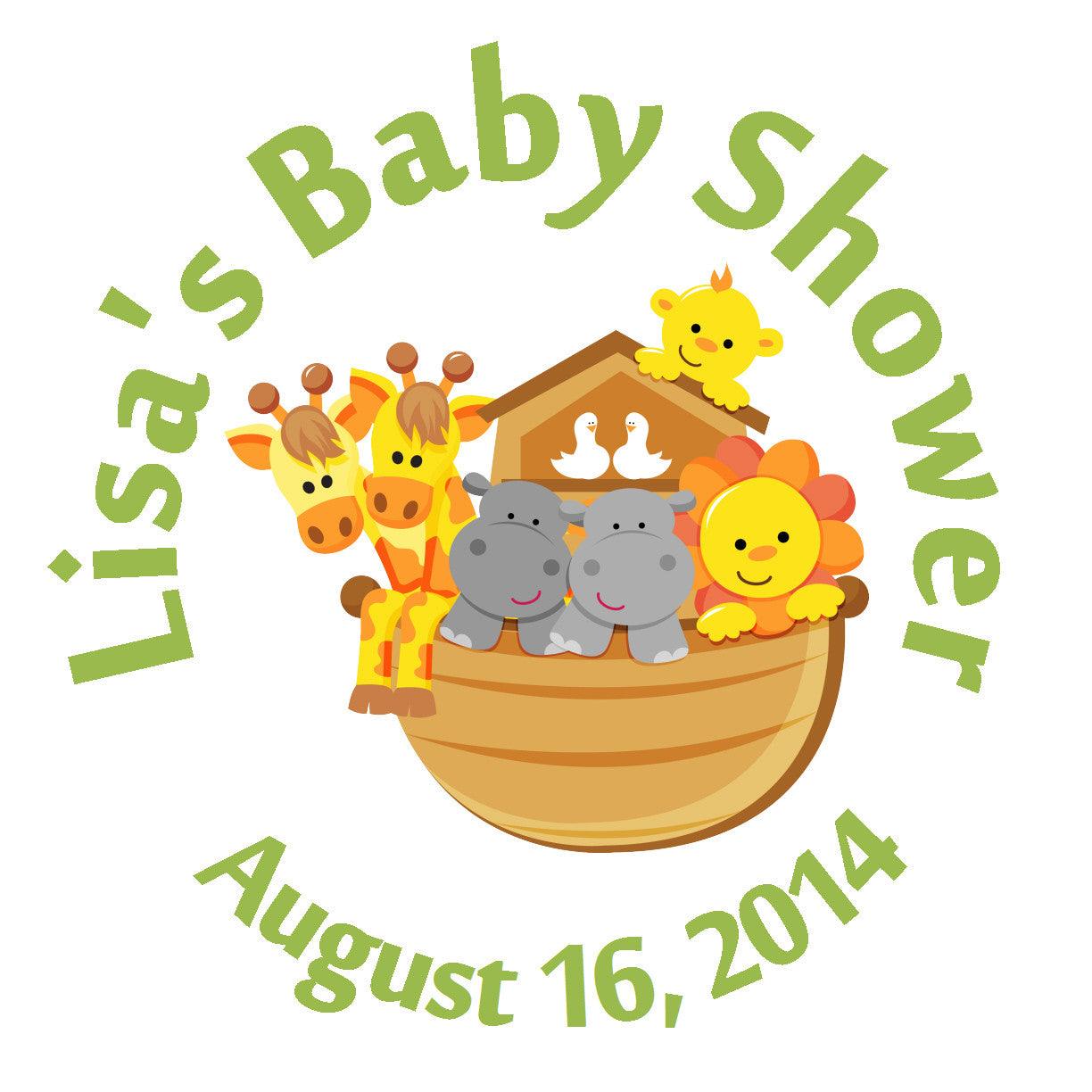 Personalized Noah's Ark Animal Stickers for Baby Showers - Perfect for Nursery Decor, Scrapbooking & Party Favors