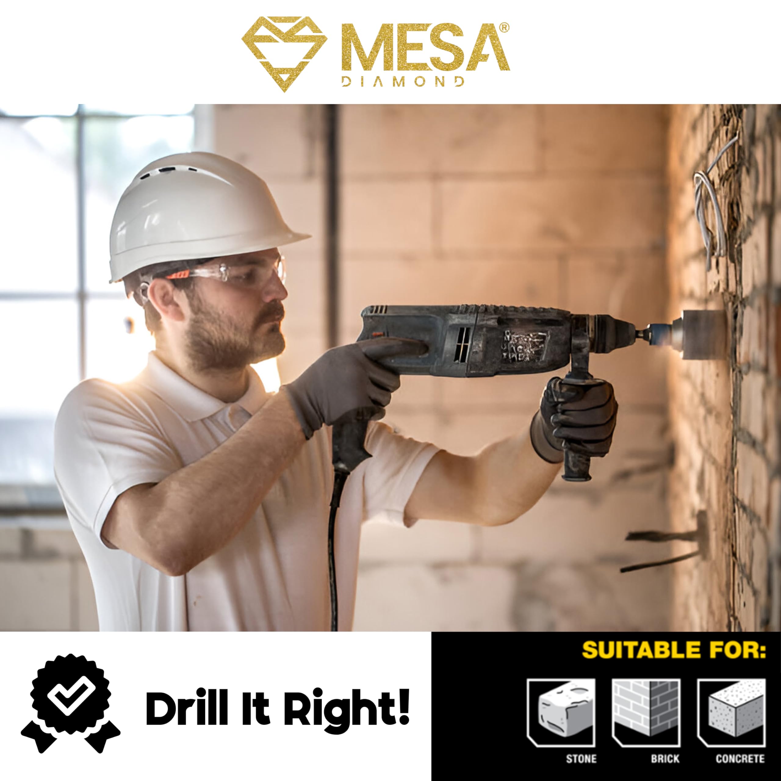 4 3/4 in (120mm) SDS MAX Carbide Tipped Rotary Hammer Core Bit - Premium Concrete Drilling Tool by MESA DIAMOND® | Perfect for Construction, Masonry & Demolition Projects