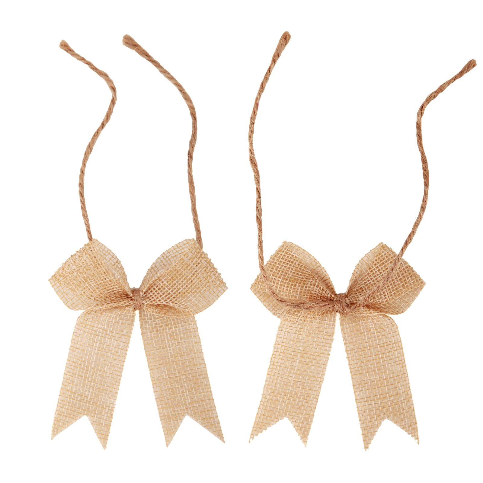 24 Pcs 4 Inch Mini Buffalo Plaid Check Burlap Ribbon Bows - Small Rustic Bows for DIY Crafts, Sewing, Scrapbooking, Wedding, Christmas, Halloween & Thanksgiving Decorations - Perfect for Gift Wrapping, Home Decor, Party Favors and Seasonal Embellishments