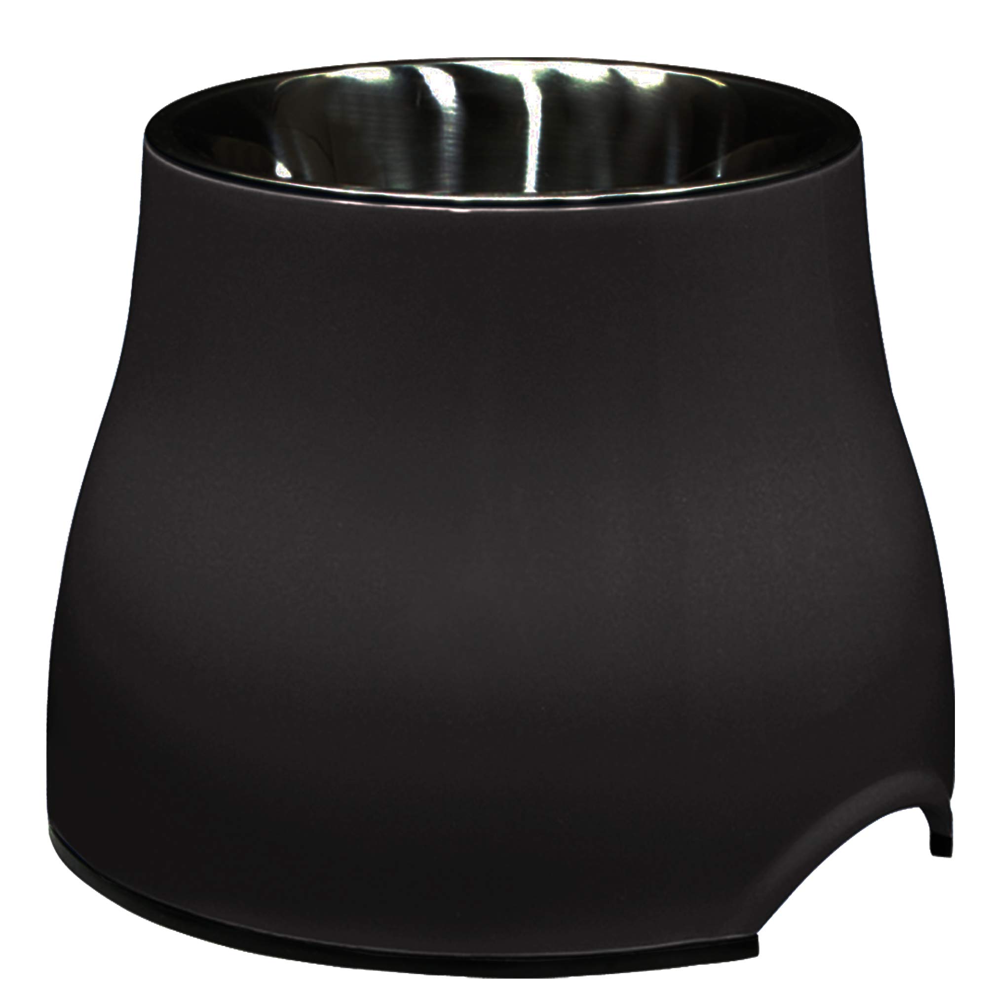 Dogit Elevated Stainless Steel Dog Bowl for Large Dogs - Black Pet Food & Water Feeder - Perfect for Indoor & Outdoor Use, Travel, and Easy Feeding