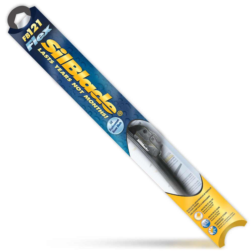 Silblade FB121 Flex Black Silicone Ultimate Wiper Blade - 21 Inch Windshield Wiper Replacement for All-Season Use (Pack of 1) | Perfect for Rain, Snow & Dust Cleaning on Cars, Trucks & SUVs