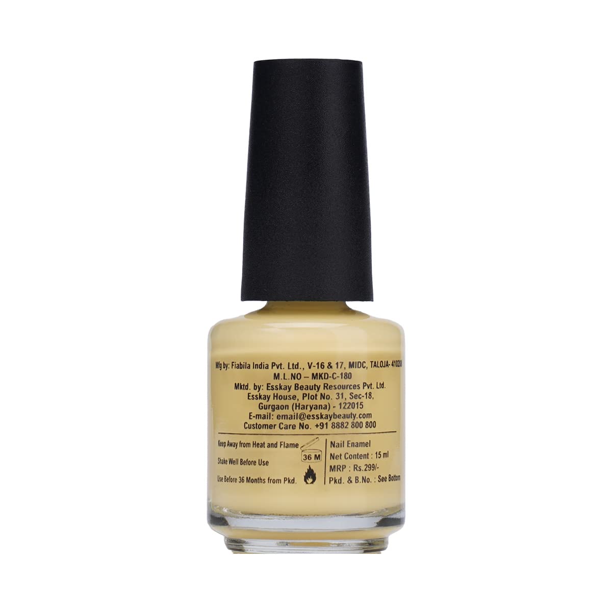 Ola Candy Little Miss Sunshine Nail Polish - 15ml Long Lasting Bright Yellow Nail Lacquer for Women - Perfect for Summer, Beach Vacations & Pedicures