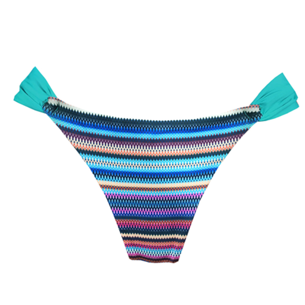 Colorful Stripes Brazilian Classic Side Scrunch Bikini Bottom - Sexy Swimwear for Beach, Pool & Summer Vacations