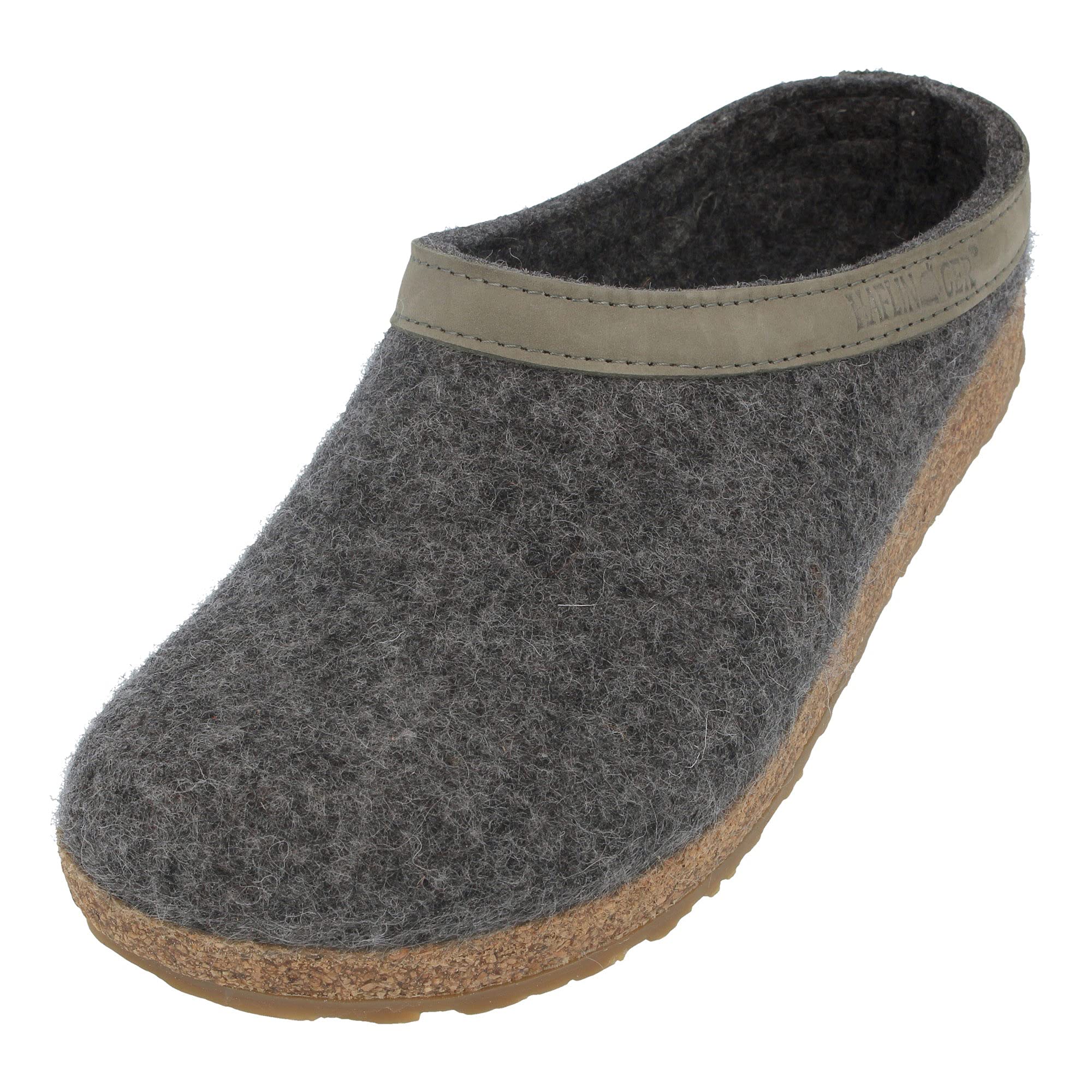 HAFLINGER Men's Wool Slippers - Comfortable Indoor/Outdoor House Shoes for Men - Perfect for Relaxing at Home, Lounging & Errands