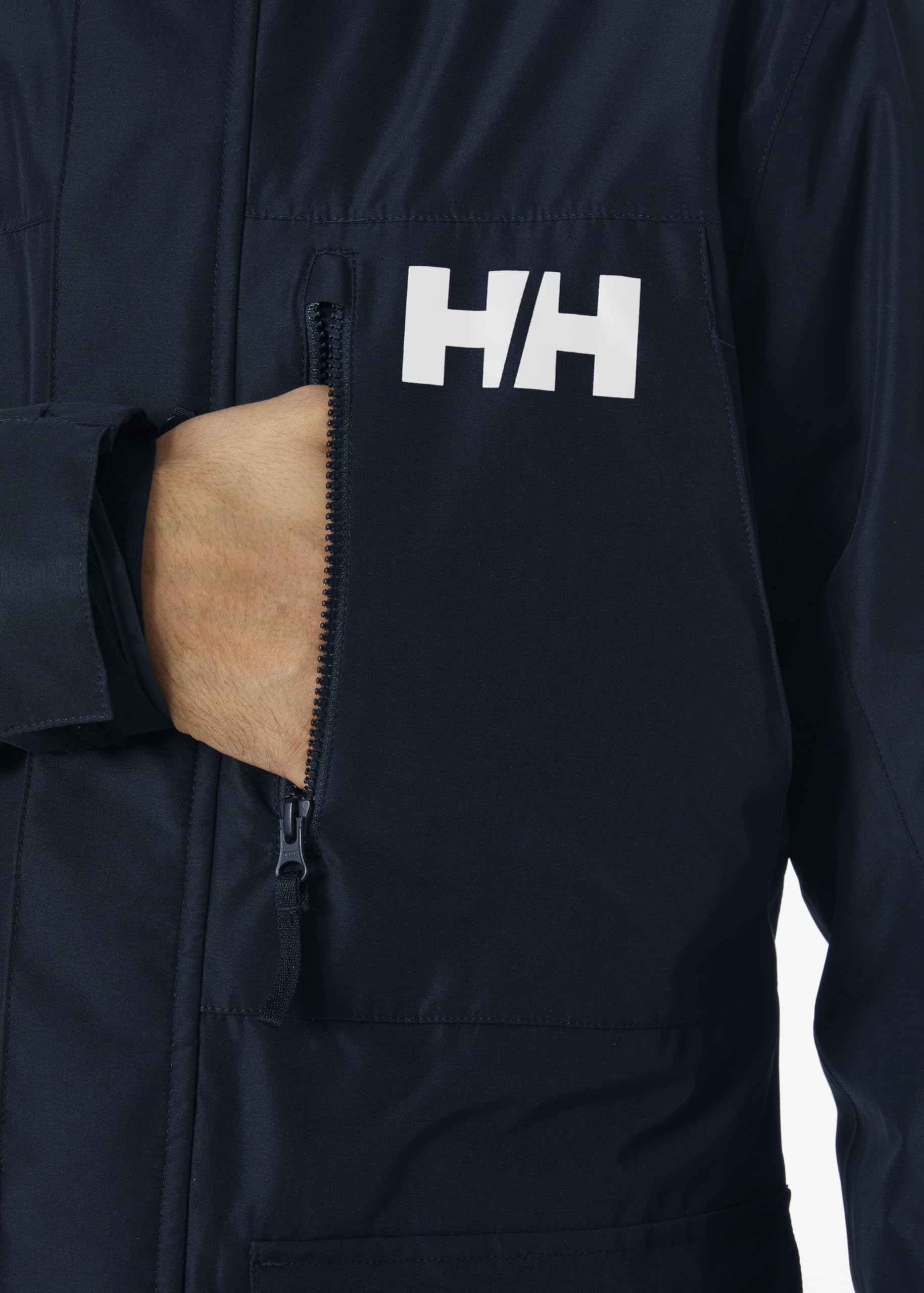 **Helly-Hansen Men's Waterproof Jacket – Windproof & Breathable Outdoor Raincoat for Hiking, Fishing & Work**    (Note: 