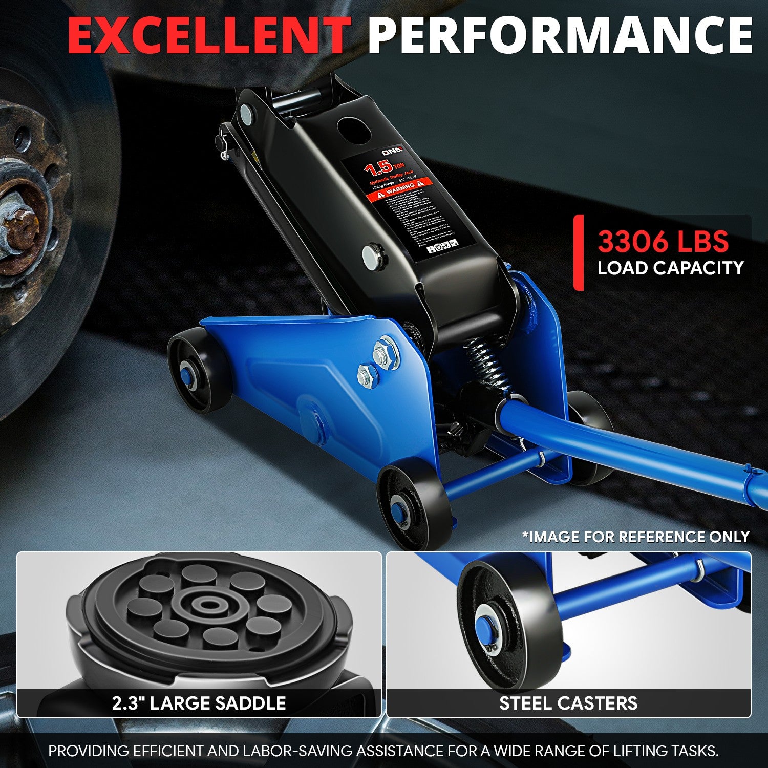 1.5 Ton Heavy Duty Floor Jack - 5.5