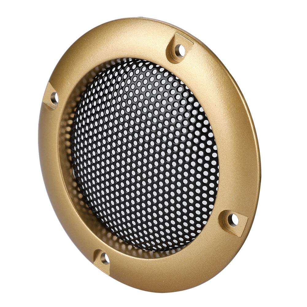 2 Inch Gold Metal Speaker Grills Cover - Decorative Circle Grill for Small, Car, and Home Theater Speakers - Enhance Audio Aesthetics