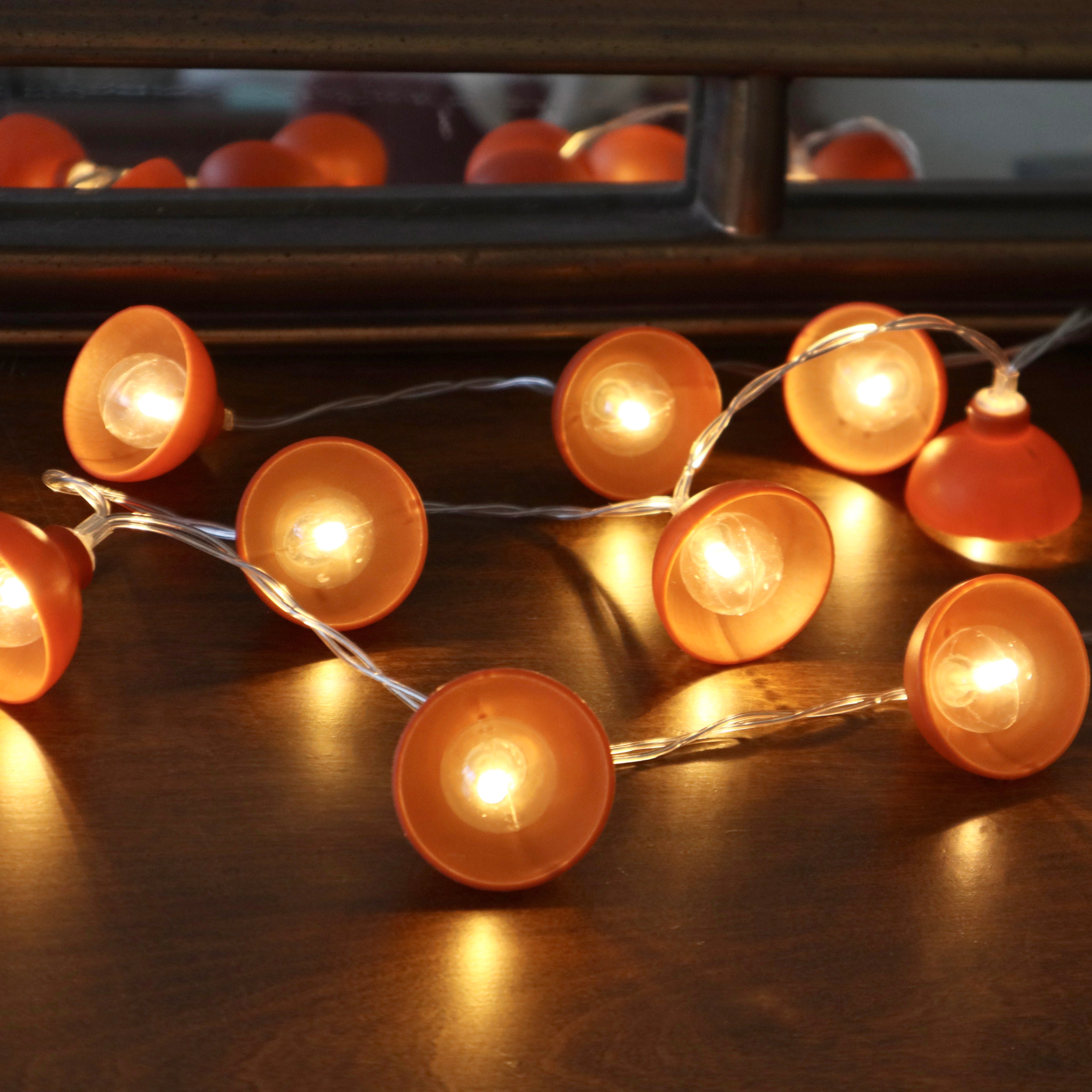 10 Ft Terracotta String Lights - Warm White LED Fairy Lights for Outdoor Patio, Garden, Wedding & Home Decor