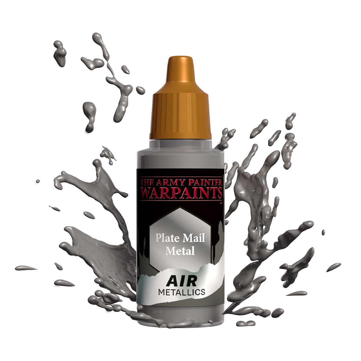 Warpaints Air Metallics: Plate Mail Metal Paint - High-Quality Metallic Acrylic Paint for Miniatures & Models - Perfect for Warhammer, D&D, and Tabletop Gaming